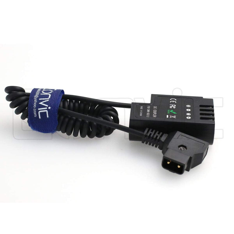 [Australia - AusPower] - Eonvic D-Tap to DMW DCC12 DC Coupler Dummy Battery Adapter for Panasonic DMC GH5 GH4 GH3 Digital Camera, Coiled Cable 