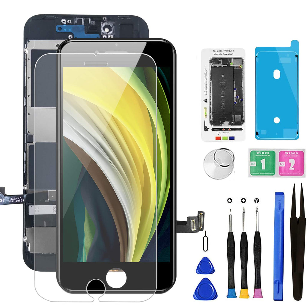 [Australia - AusPower] - for iPhone 8/SE 2020 [ 2nd Generation ] Screen Replacement Black 4.7 inch, Bsz4uov LCD Display Touch Screen Digitizer, Waterproof Frame Adhesive Sticker+Repair Tool Kit 8/SE2020-4.7inch 