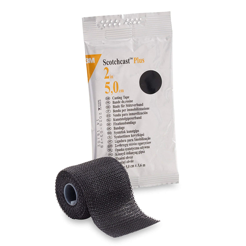 [Australia - AusPower] - 3M Scotchcast Plus Cast Tape 2 Inch X 12 Foot Fiberglass Black, 82002A - One Roll 