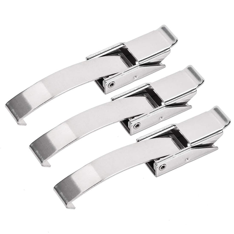 [Australia - AusPower] - uxcell 3.92-inch SUS304 Stainless Steel Draw Toggle Latch with Spring-steel Hook - 3 Pcs 