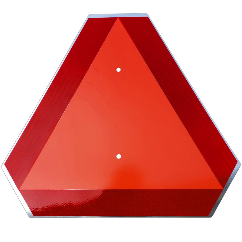 Slow Moving Vehicle Sign,Safety Triangles dot Approved Triangle Sign 14"x16"50-mil Thick Aluminum Diamond Grade Reflective,Up to 7 Years of Outdoor use for Golf Cart | 50 Mil Aluminum Reflective Triangle Sign, Great For Golf Cart, Tractor, Farm Vehicle...