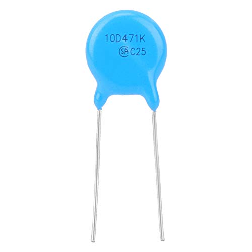 Varistors Inline 10D471K 10K471 with High-Quality Contact Performance, 10 mm Diameter, 470 V, Pack of 50
