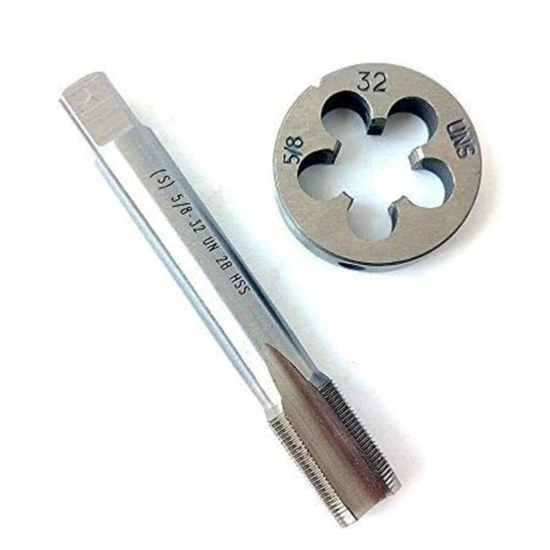 [Australia - AusPower] - HSS Tap And Die Set,Machine Thread Tap And Round Thread Die Right Hand (5/8-32) 5/8-32 