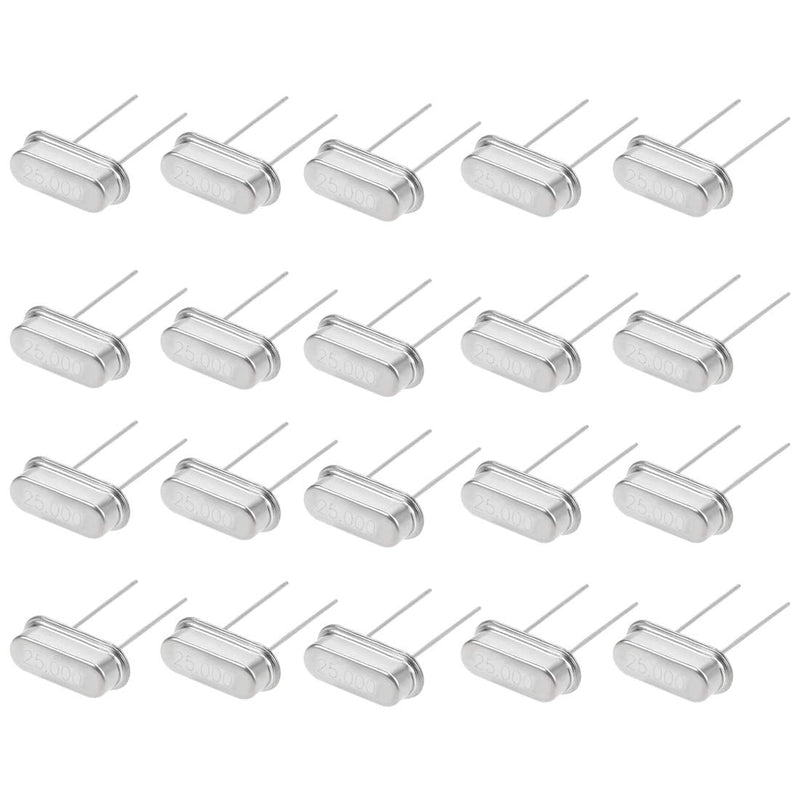 [Australia - AusPower] - uxcell DIP Quartz Crystal Oscillators Resonators 25MHz HC-49S Replacements 20 Pcs 