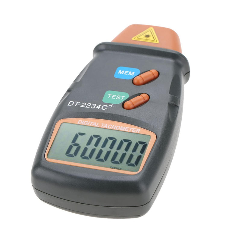 Photo Speedometer DT2234C Digital Speedometer Non-Contact Portable with LCD Display Speed Range 2.5 to 99,999 rpm