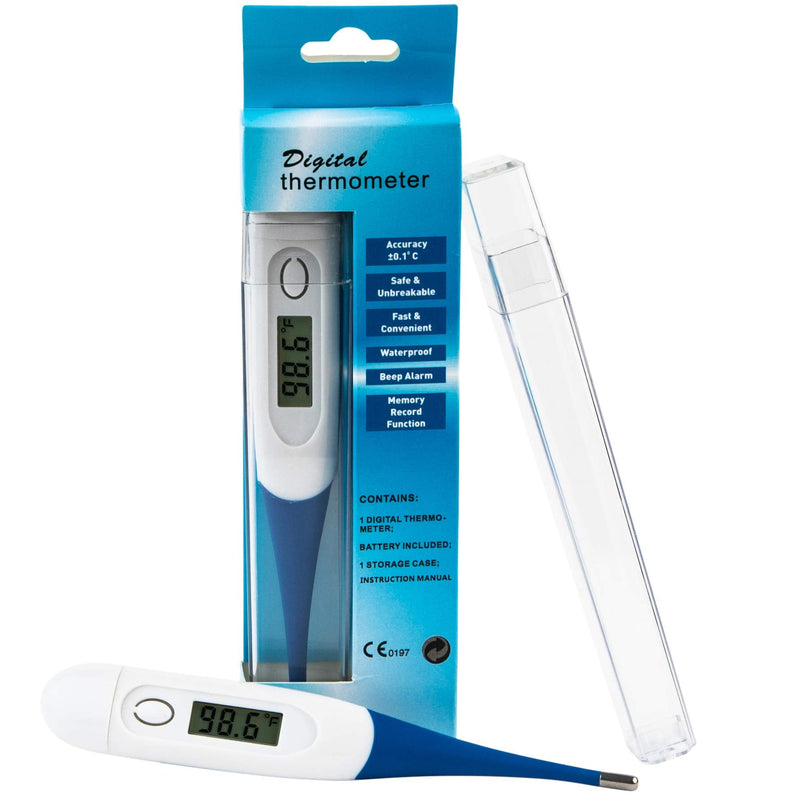 [Australia - AusPower] - Thermometer,Digital Medical Thermometer for Baby Children and Adult Termomer Fever Thermometer for Fever Accurate and Fast Readings Oral and Rectal Fever Indicator for Children Adults & Babies (1) 
