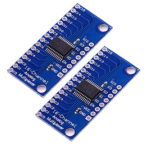 Hailege 2pcs CD74HC4067 CMOS 16 Channel Digital Analog Multiplexer Breakout Module