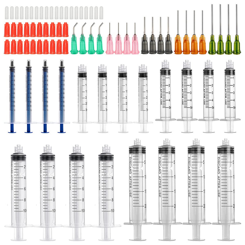 [Australia - AusPower] - Glue Applicator Syringe with Blunt Tip Needle and Cap, for Liquid, Glue, Ink, Perfume, Lip Gloss Making 