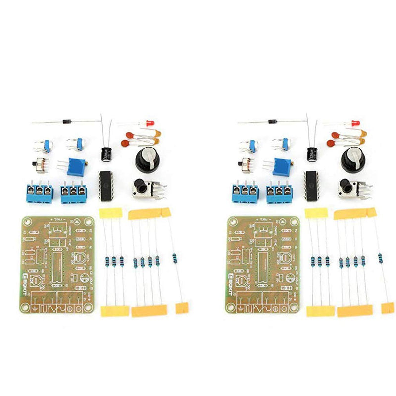 Hailege 2pcs ICL8038 Monolithic Function Signal Generator Module DIY Kit Sine Square Triangle ICL8038 Signal Generator DIY Suite for Students Electronics Learning Classes