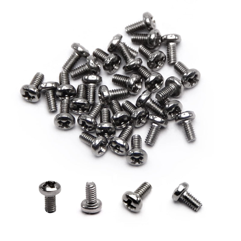 MroMax M2 x 4mm Machine Screws Pan Phillips Cross Head Screw 304 Stainless Steel Fasteners Bolts Silver Gray 30Pcs 30