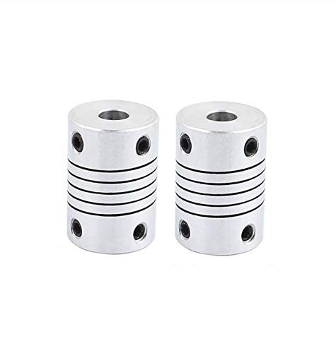 [Australia - AusPower] - 6mm to 6mm Shaft Coupling 25mm Length 18mm Diameter Stepper Motor Coupler Aluminum Alloy Joint Connector for 3D Printer CNC Machine DIY Encoder (Pack of 2? 