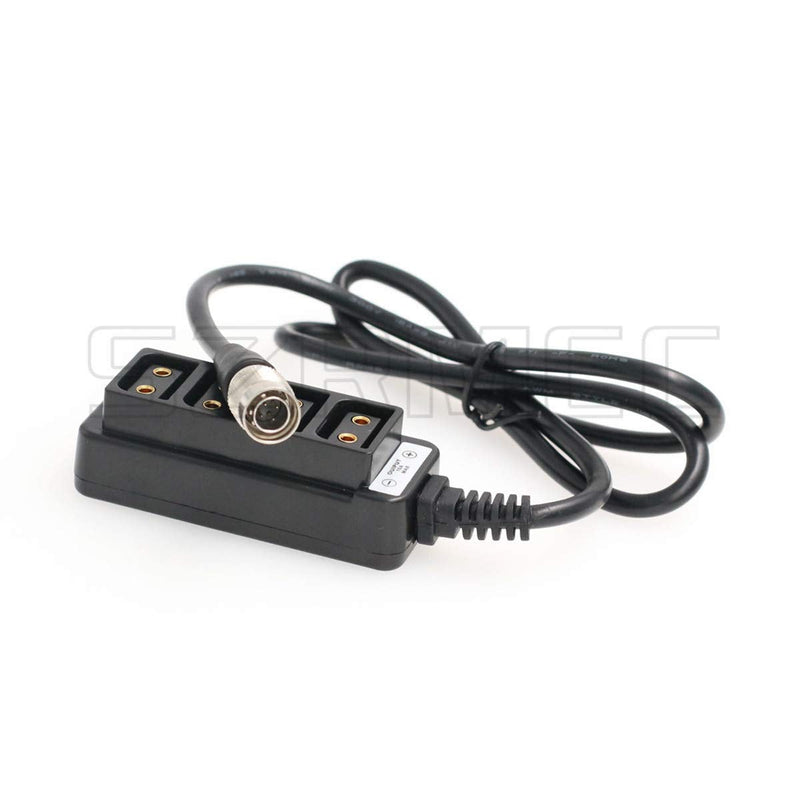 [Australia - AusPower] - SZRMCC Hirose 4 Pin 12V Power Out to 4 D tap Splitter P tap Splitter Cable for Sony F5 F55 FS7 Camera (6''inch) 6''inch 