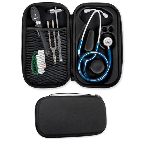 GIMA Stethoscope Case, Rigid Protective Case for Classic Single Tube Stethoscope, Preformed Interior, Interior Pocket for Accessories and Outer Handle, Black, Size 28 x 16 x 5 cm PHONE CASE