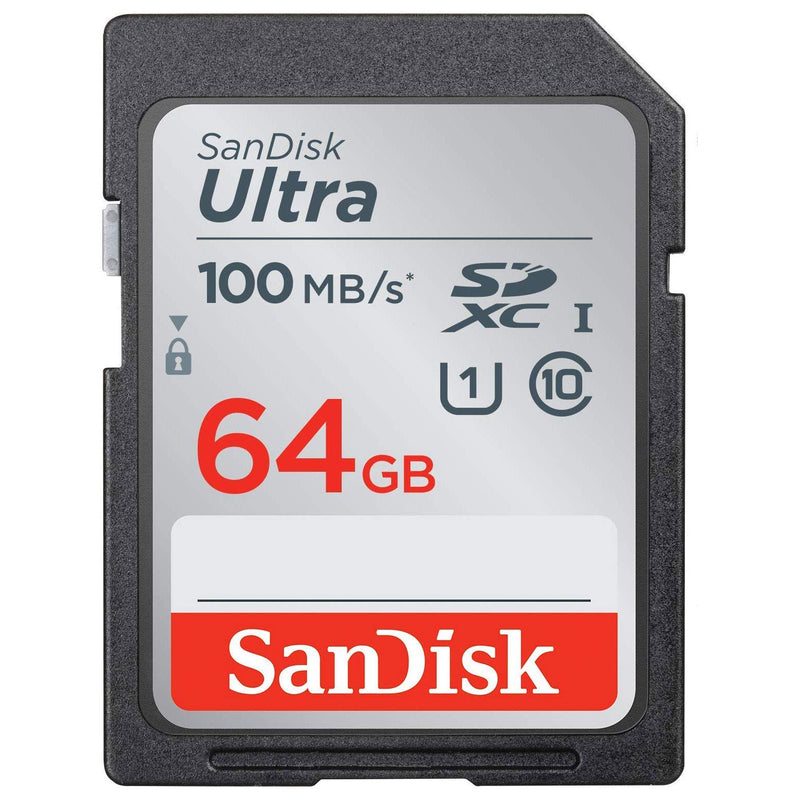 [Australia - AusPower] - SanDisk 64GB Ultra SDXC UHS-I Memory Card - 100MB/s, C10, U1, Full HD, SD Card - SDSDUNR-064G-GN6IN 