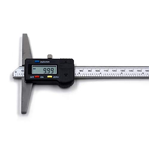 Oudtinx 200mm digital depth caliper electronic ruler with LCD display and stainless steel measuring jaws