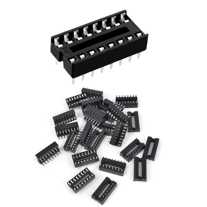 [Australia - AusPower] - 50Pcs DIP IC Sockets 16 Pin DIP-8 2.54MM IC Sockets Adapter Solder Type Socket 16Pin 