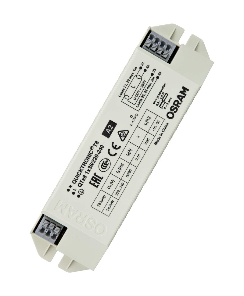 OSRAM Electronic Ballast (ECG), Quicktronic QTz8, ECG LL/KLL Non-DIM, QTZ8 1X36/220-240
