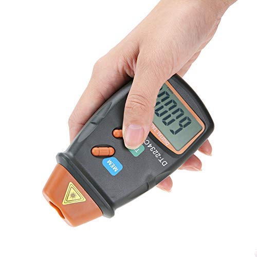 [Australia - AusPower] - Tachometer RPM Tester,Photo Laser Tachometer Handheld LCD Tester Speed Gun Mph,Digital Tachometer, Small Engine DT-2234C+ Non-Contact LCD Photo Mini RPM Tester Meter 