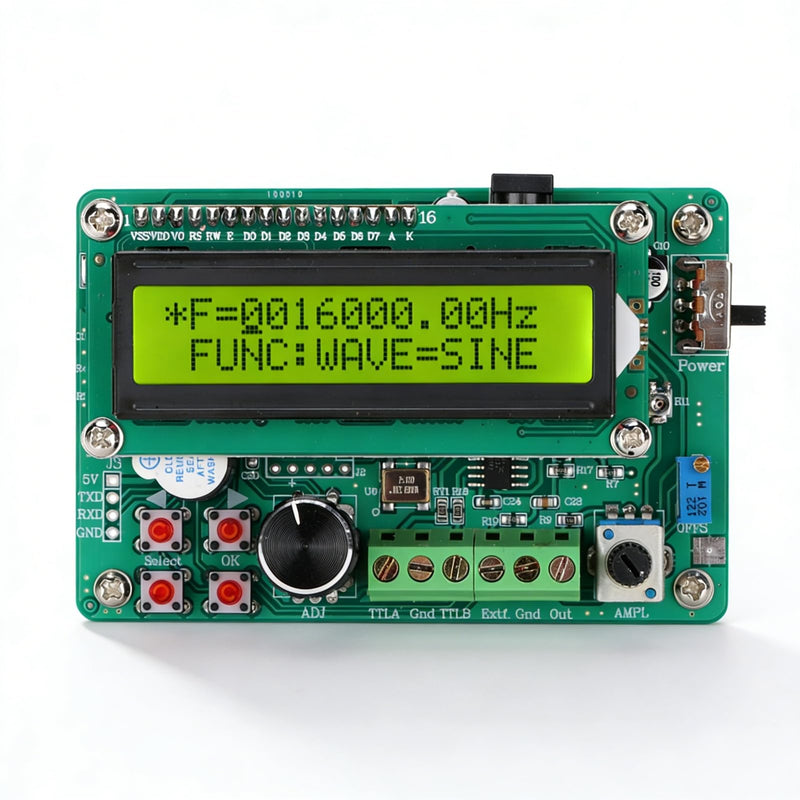 [Australia - AusPower] - FY1005S Digital DDS Signal Generator, 5MHz Function Signal Source with Frequency Counter Module, Digital Display for Electronic Labs, School Teaching, Research Testing 