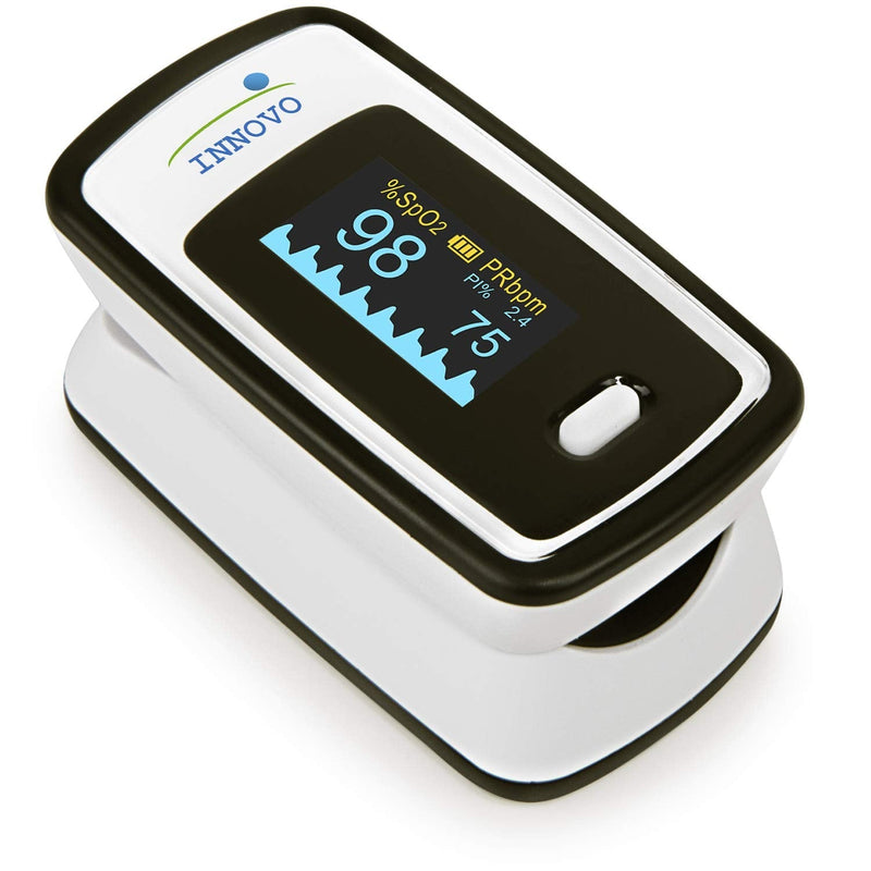 [Australia - AusPower] - Innovo Deluxe iP900AP Fingertip Pulse Oximeter Blood Oxygen Saturation Monitor with Alarm, Plethysmograph and Perfusion Index 