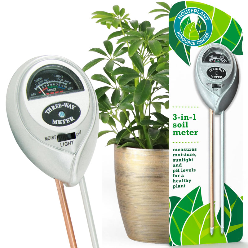 [Australia - AusPower] - Houseplant Health Meter – 3-in-1 Tool to Prevent Overwatering, Root Rot & Leaf Burn | Test Soil Moisture, Sunlight & pH | Simple, Easy, Battery-Free | Suitable for Indoor, Outdoor & Potted Plants 