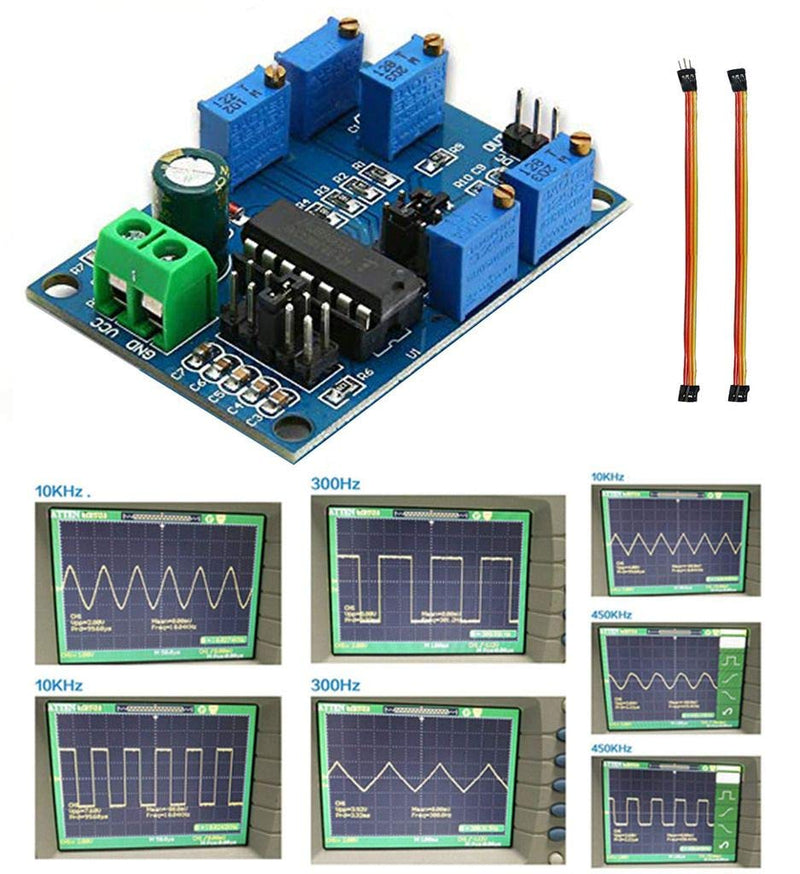 [Australia - AusPower] - DAOKI Signal Generator Module ICL8038 Medium Low Frequency Signal Source 10Hz-450KHz Triangle Square Wave Triple Waveform Generator Module + Dupont Wire Female to Male 3 PIN 
