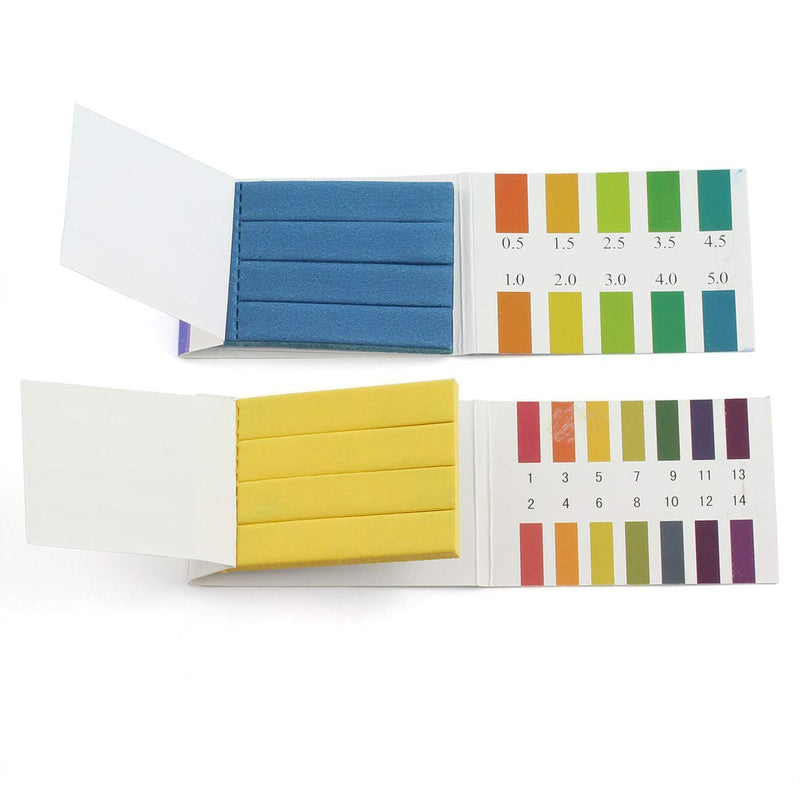 [Australia - AusPower] - 2-Pack Ph 1-14 & PH0.5-5.0 PH Test Strips Extensive Precision Test Paper Color Chart Water Soil Testing Kit Ph 1-14 & Ph 0.5-5.0 