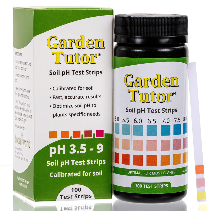 Garden Tutor Soil pH Test Kit – 100 Strips with AI-Powered Web Reader – Accurate Testing for Lawn, Garden & Compost – pH 3.5–9 1.9L x 1.9W x 4.3H