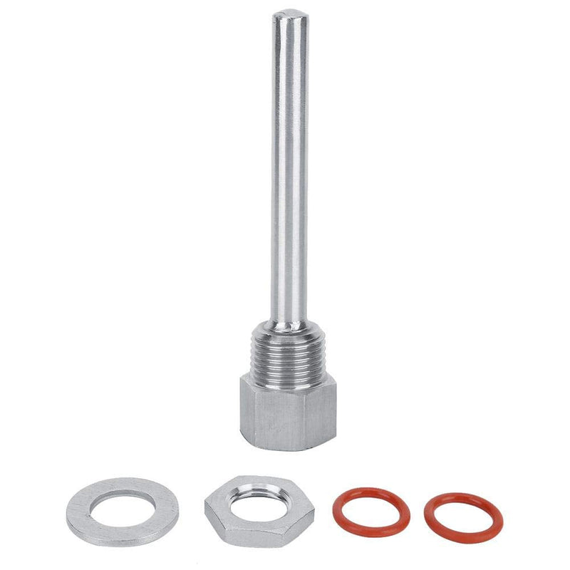 [Australia - AusPower] - Mumusuki 4 Inch Stainless Steel 1/2in Weldless Stainless Steel Thermowell Kit Homebrew Fitting Accessories 