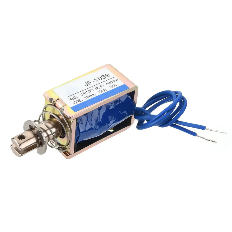 [Australia - AusPower] - Fielect DC 24V 25N Pull Type Solenoid Electromagnet Open Frame Linear Motion Solenoid Electromagnet JF-1039-24V Models : JF-1039-24V 