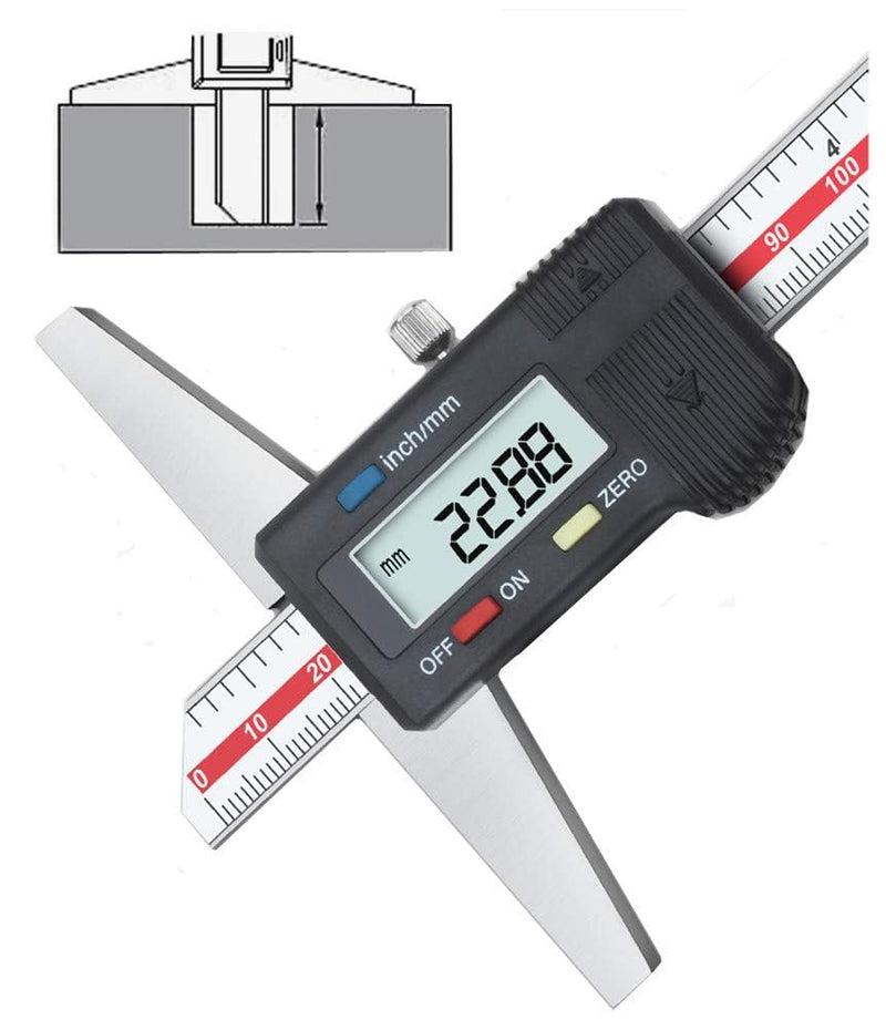 [Australia - AusPower] - General Tools Depth Gauge Vernier Caliper,0-6"/150mm,0-8"/200mm,0-12"/300mm (Digital 0-150mm) digital 0-150mm 