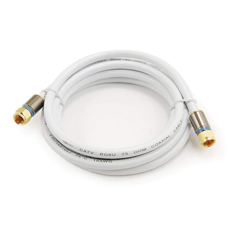 [Australia - AusPower] - Commercial Electric 6 ft. RG-6 Coaxial Cable - White 