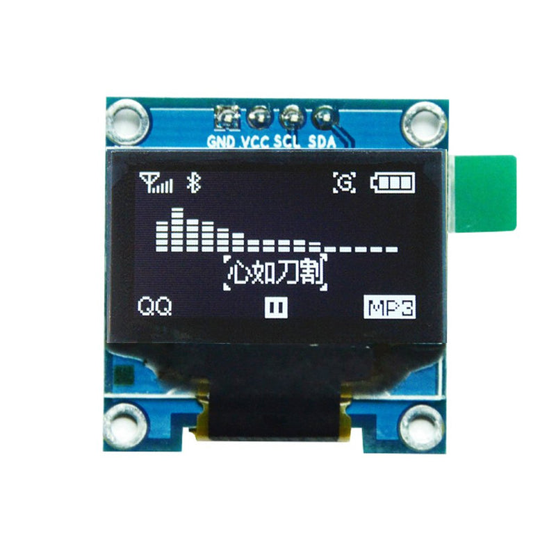Hailege 0.96 Inch I2C IIC OLED LCD Display 128 x 64 4-Pin OLED Display Module (White)