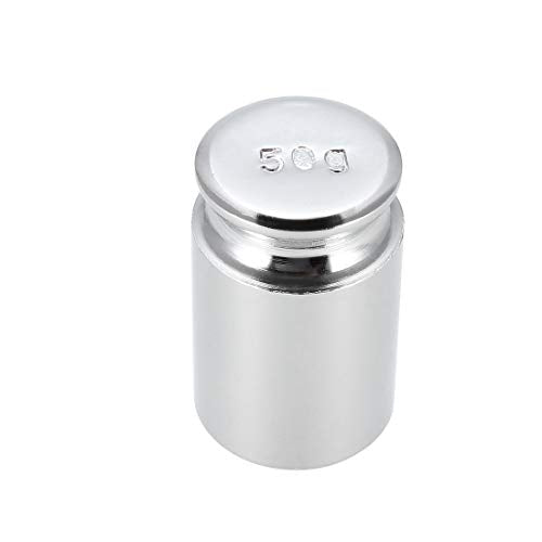 sourcing map Gram Calibration Weight M1 Precision Steel Chrome-Plated 50 g | For digital scales
