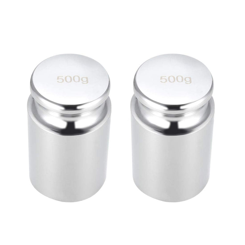 sourcing map 2pcs Gram Calibration Weight 500g M1 Precision Steel Chrome-Plated | Digital scales