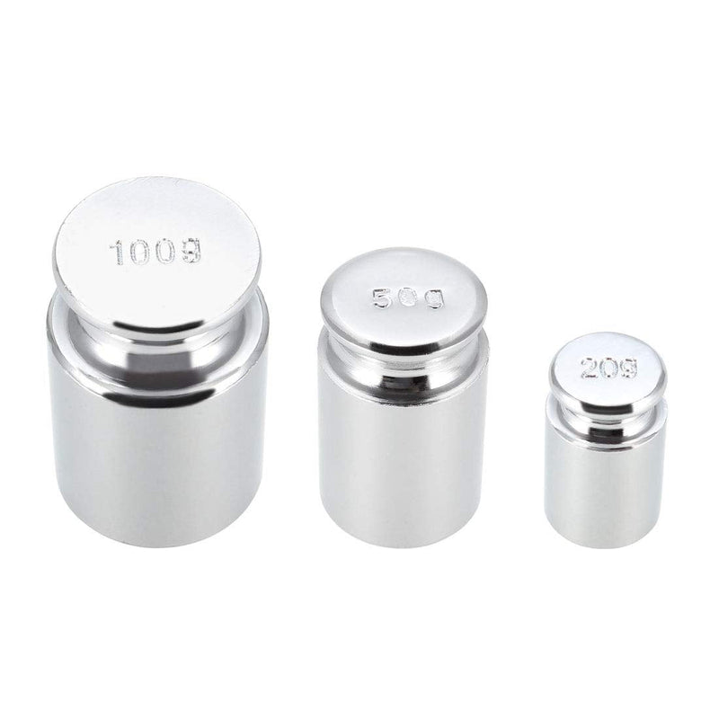 sourcing map Gram Calibration Weight Set for Digital Scales 20g 50g 100g M1 Precision Chrome Steel | For digital scales, M1 Precision