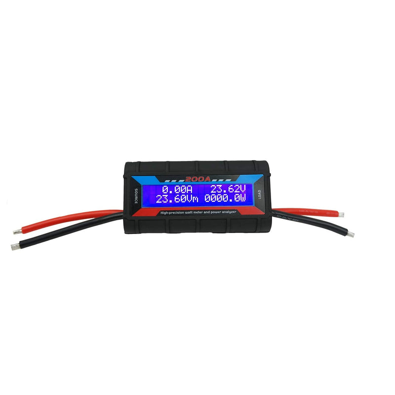 [Australia - AusPower] - 200A RC Watt Meter, High Precision Power Analyzer, DC 0-60V Volt Amp Watt Checker Tester, with Digital LCD Screen- for Voltage(V) Current(A) Power(W) Charge(Ah) and Energy(Wh) Measurement 200A 