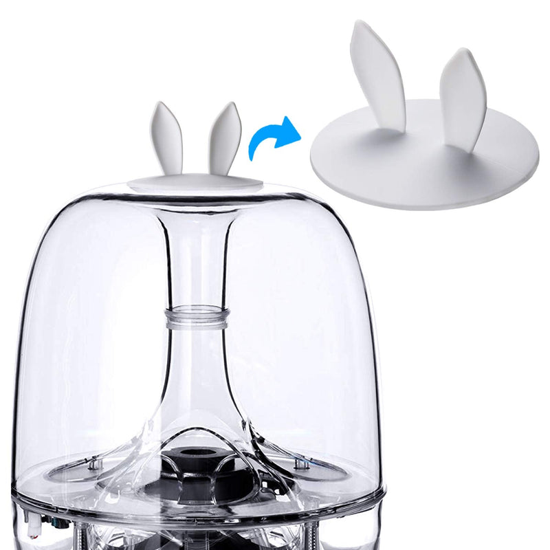 [Australia - AusPower] - HK Aura Studio 4 Speaker Anti-dust Cover - Silicone Lip for Harman Kardon Soundsticks 4 and Aura Studio 3 Bluetooth Transparent Speaker System (Rabbit White) 