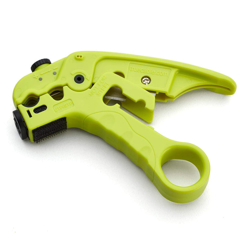 [Australia - AusPower] - trueCABLE Wire Stripping and Cutting Tool for UTP, FTP, STP, Cat5e, Cat6, Cat6A Ethernet, RG59, RG6, RG7, RG11 Coax Cable, Adjustable Blade Depth 1 