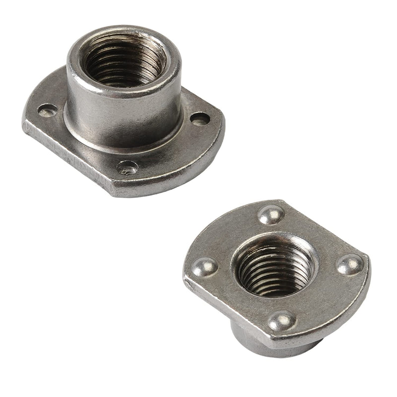 [Australia - AusPower] - MroMax 25Pcs 7/16-20 Female Thread Carbon Steel Square Weld Nuts Silver Tone 7/16"-20 25 