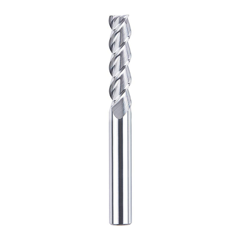 SpeTool 3 Flute Carbide End Mill for Aluminum Cut Non-Ferrous Metal Upcut CNC Spiral Router Bit, 3/8In Shank, Extra Long 3.5 Inch