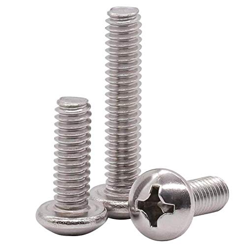 [Australia - AusPower] - 1/4-20 x 3/4" Pan Head Machine Screw, Phillips Drive, 304 Stainless Steel 18-8, Bright Finish, Fully Machine Thread, 50 Pcs 1/4-20 x 3/4" 