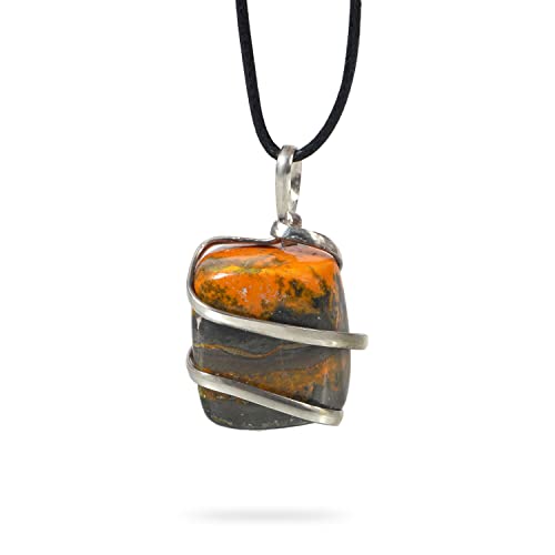 Ayana Crystals Bumblebee Jasper Pendant Necklace, Natural Confidence Stone