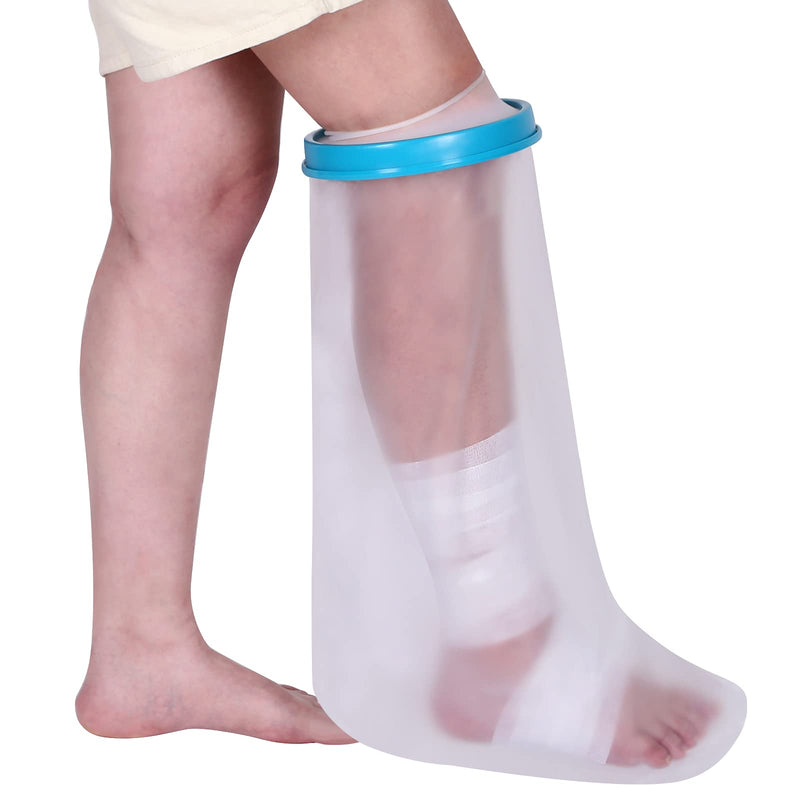 Lxuemlu 100% Waterproof Leg Cast Cover for Shower and Bath, Reusable Sealed Watertight Foot Protector to Keep Wound & Bandages Dry, Perfect Fit for Leg Foot Ankle and No Mark on Skin