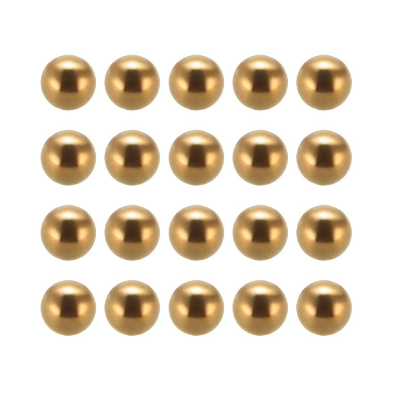 [Australia - AusPower] - uxcell 3/8 Inch Precision Solid Brass Bearing Balls 20pcs 3/8'' 20 