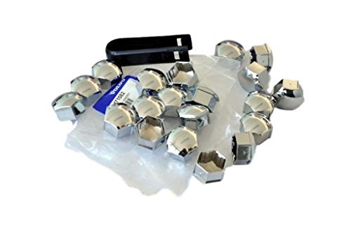 Volvo Genuine 31471082 protective cap lug nuts, black automotive wheel hardware set