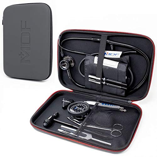 [Australia - AusPower] - MDF Instruments, Hard Case for Classic Cardiology, MD One® & Acoustica® Stethoscopes, Reflex Hammers, Sphygmomanometers, Penlights - Mesh Pocket for Doctor & Nurse Accessories - Large (MDFSCL12) 