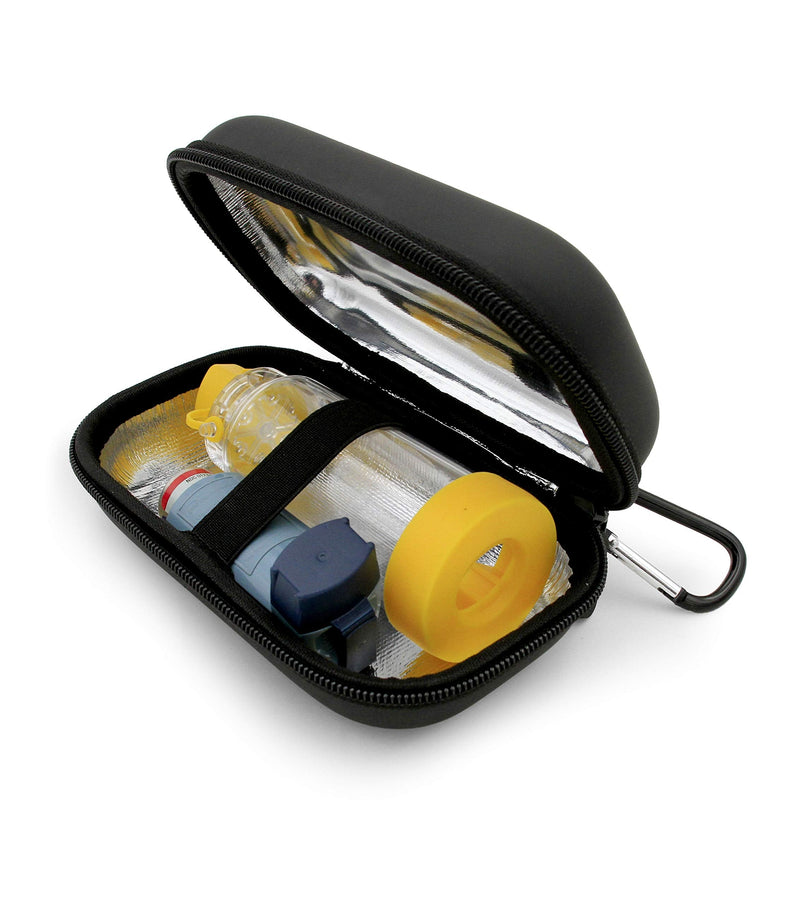 [Australia - AusPower] - CASEMATIX Asthma Inhaler Case Fits Inhaler Spacer For Adults, Masks, Inhaler Holder and More - Compact Size Fits 6.25" Maximum, Includes CASE ONLY 