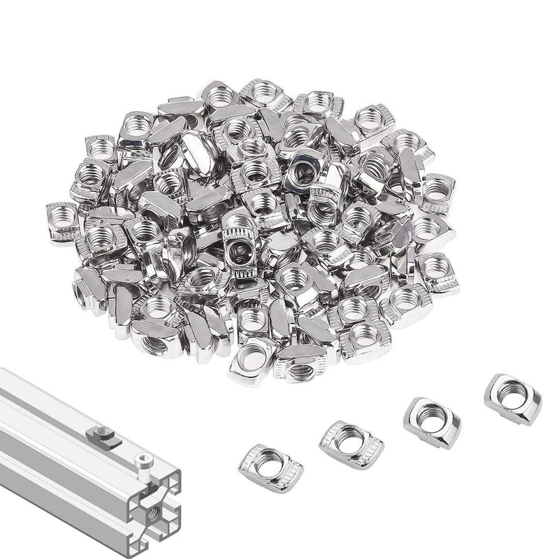 [Australia - AusPower] - 2020 Series T Nuts,105pcs M4 Sliding T Slot Nut Hammer Head Fastener Nut Nickel Plated Carbon Steel, M4 Half Round Roll in T-Nut for 2020 Series Aluminum Extrusion Profile 