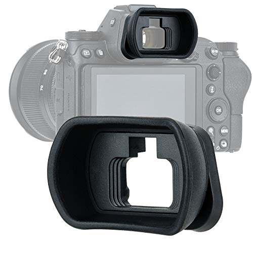 JJC KIWIFOTOS Ergonomic Long Camera Eyecup for Nikkor Z5 Z6 Z7 Z6II Z7II, Eye Cup Eye Piece viewfinder Replace DK-29 Eyecup, Soft Silicone, 50 * 33 * 21mm, Compatible with Nikon Z6 II Z7 II Z6 Z7 Z5 for Z6 Z7